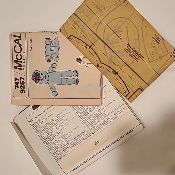 Blossom Babies McCalls Sewing Patterns 9258 9257 9581 Stuffed Toy - Picture 9 of 16